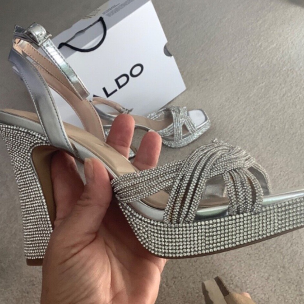 Aldo platform  crystal shoes 6.5